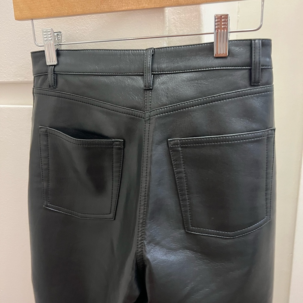 Aritzia Wilfred The Melina Pant high waisted vegan leather pants in Black - Picture 9 of 11